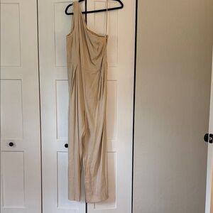 ANTONIO MELANI One-Shoulder linen blend romper